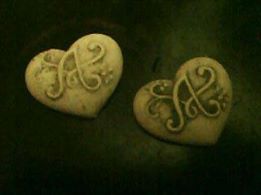 Two hearts with the letter A signs from Guardian Angels